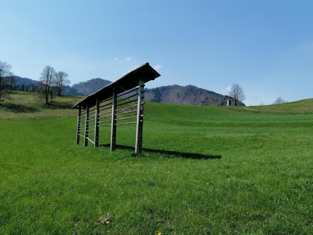 Wunderschone Ferienwohnung Mit Blick Auf Die Karawanken Zgornje Gorje Exterior foto